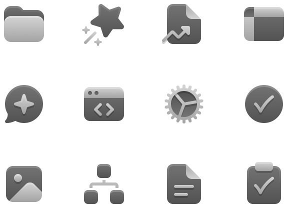 Experimental duotone icons with sharp edges